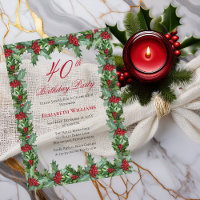 Elegant Holly | Berries Lijst 40ste verjaardagsfee