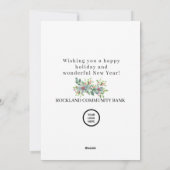 Elegant Holly Berries Non-Photo 2022 Corporate Feestdagenkaart (Achterkant)