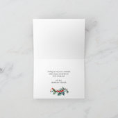 Elegant Holly Berry Kerstmis Mistletoe Greeting Feestdagen Kaart (Binnen)