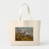 Elegant Holly Christmas, Grote Tote Bag (Voorkant)