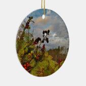 Elegant Holly Christmas, Keramisch Ornament (Rechts)