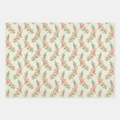 Elegant Holly en Berries Inpakpapier Vel (Voorkant)