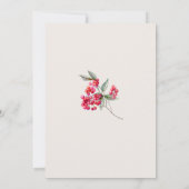 Elegant Holly en Berry Botanische Kerstfeest Kaart (Achterkant)