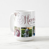 Elegant Holly Family Photo Christmas Koffiemok (Voorkant links)