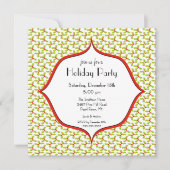 Elegant Holly Holiday Kerstparty Uitnodiging (Voorkant)
