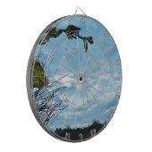 Elegant Holly Kerstmis, blauwe hemel Dartbord (Voorkant Links)