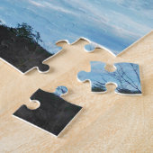 Elegant Holly Kerstmis, blauwe hemel Legpuzzel (Zijkant)