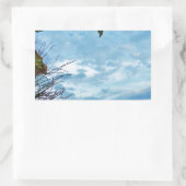 Elegant Holly Kerstmis, blauwe hemel Rechthoekige Sticker (Tas)