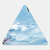 Elegant Holly Kerstmis, blauwe hemel Sticker (Voorkant)