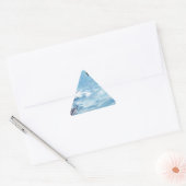 Elegant Holly Kerstmis, blauwe hemel Sticker (Envelop)