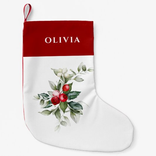 Elegant Holly Kleine Kerstsok (Voorkant)