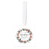 Elegant Holly Mistletoe Wreath 3 Fotokerstmis Decoratie (Voorkant)