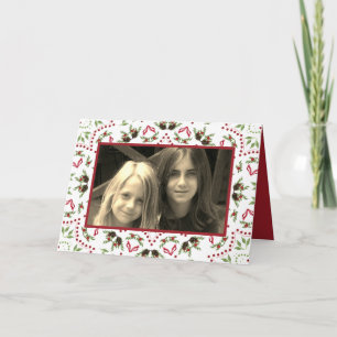 Elegant Holly Pinecone Mandala Classic 1 Foto Kaart