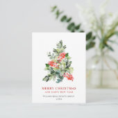 Elegant Holly Tree kerst Corporate Greeting Briefkaart (Staand voorkant)