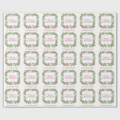 Elegant Holly Wreath Merry Christmas Cadeaupapier (Vlak)