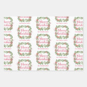 Elegant Holly Wreath Merry Christmas Inpakpapier Vel (Voorkant 2)