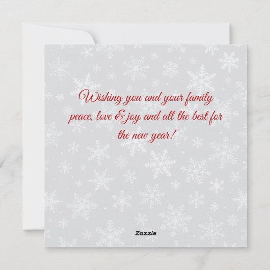 Elegant Holly Wreath Merry Christmas Photo Feestdagenkaart (Achterkant)