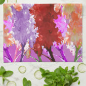 Elegant Hollyhock Flowers Theedoek (Gevouwen)