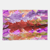 Elegant Hollyhock Flowers Theedoek (Horizontaal)