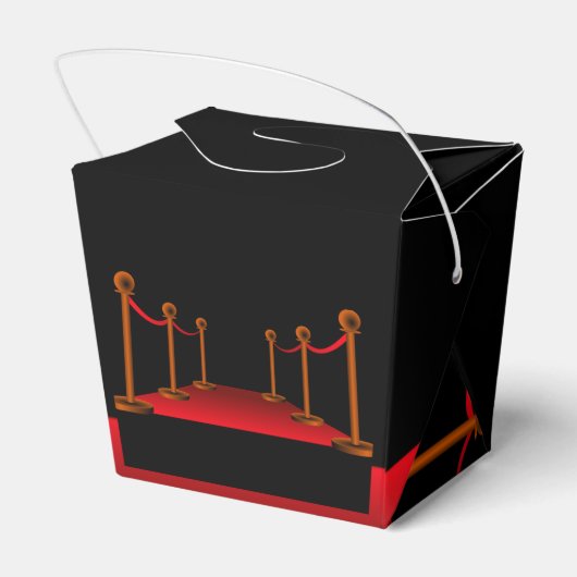 Elegant Hollywood wit & rode loper zoet 16e Bedankdoosjes (Achterkant)