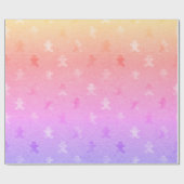 Elegant holograaf kerstman cadeaupapier (Vlak)