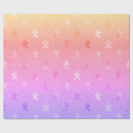 Elegant holograaf kerstman cadeaupapier (Vlak)