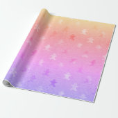 Elegant holograaf kerstman cadeaupapier (Uitgerold)