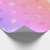 Elegant holograaf kerstman cadeaupapier (Hoek)