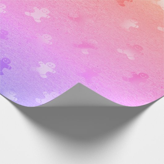 Elegant holograaf kerstman cadeaupapier (Hoek)