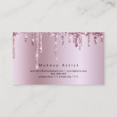 Elegant holografiet Glitter druist Agate Marble Visitekaartje (Achterkant)