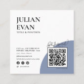 Elegant holografisch boogvierkant Visitekaartje (Achterkant)