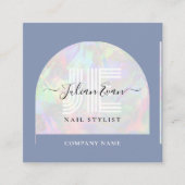 Elegant holografisch boogvierkant Visitekaartje (Voorkant)