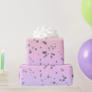 Elegant holografisch confetti polka puntpatroon cadeaupapier