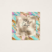 Elegant Holografisch en Parel Folie Visitekaartje (Voorkant)