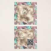 Elegant Holografisch en Parel Folie Visitekaartje (Voorkant /achterkant)