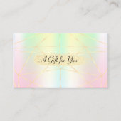 Elegant Holografisch Geometrisch, Stripes Kortingskaartje (Voorkant)