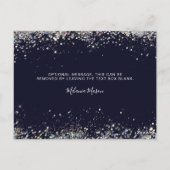 Elegant holografisch glitter blauw Hartelijk dank Briefkaart (Achterkant)