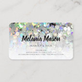 Elegant holografisch glitter Makeup artiest uniek Visitekaartje (Achterkant)
