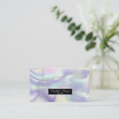 Elegant holografisch, hoofdtelefoon van Muzieknote Visitekaartje (Staand voorkant)