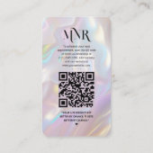 Elegant Holografisch Instagram Roze Parel Modern Visitekaartje (Achterkant)