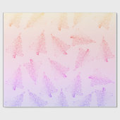 elegant holografisch kerstboompatroon cadeaupapier (Vlak)