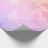 Elegant holografisch kerstboompatroon cadeaupapier (Hoek)