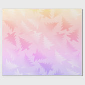 Elegant holografisch kerstboompatroon cadeaupapier (Vlak)