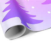 Elegant holografisch kerstboompatroon cadeaupapier (Rol Hoek)