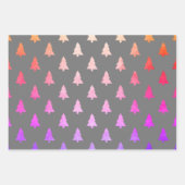 Elegant holografisch kerstboompatroon inpakpapier vel (Voorkant 3)