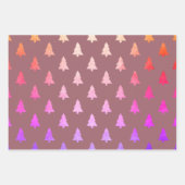 Elegant holografisch kerstboompatroon inpakpapier vel (Voorkant)