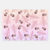 Elegant holografisch kerstpatroon inpakpapier vel (Voorkant 3)