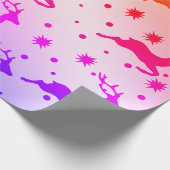 Elegant holografisch kerstrendierpatroon cadeaupapier (Hoek)