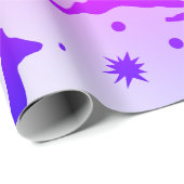 Elegant holografisch kerstrendierpatroon cadeaupapier (Rol Hoek)