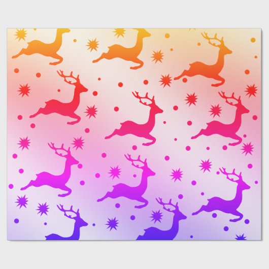 Elegant holografisch kerstrendierpatroon cadeaupapier (Vlak)